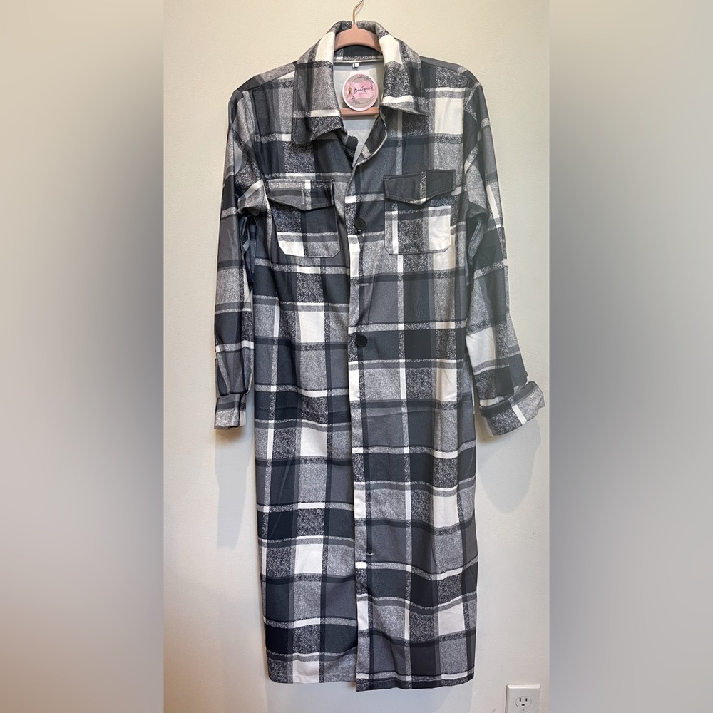 Shades of Grey Duster Maxi Shacket